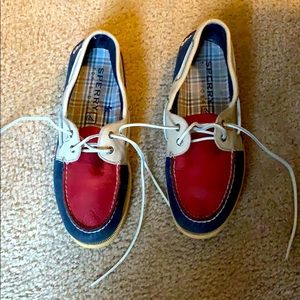 Red White and Blue Sperry Top Siders